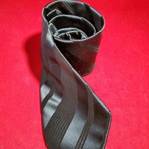Donald Trump Necktie Black Silk Tonal Stripe